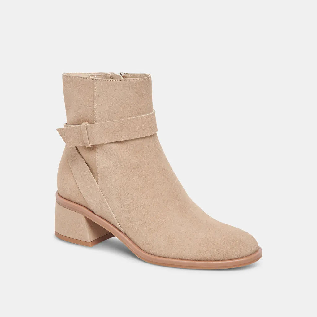 Leland Booties Dune Suede | Dune Suede Block Heel Booties– Dolce Vita 6952473493570