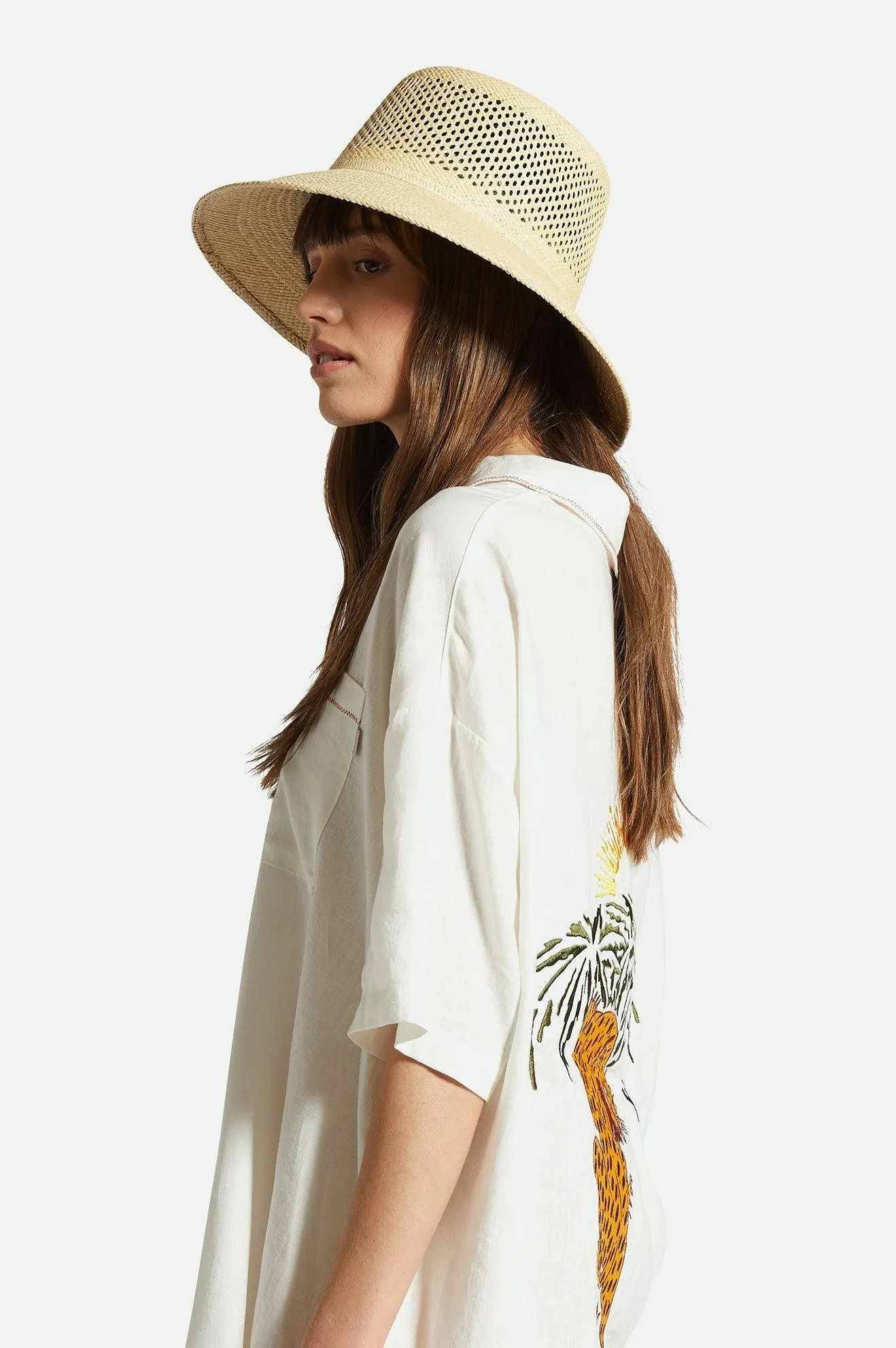 Lopez Panama Straw Bucket Hat - Catalina Sand