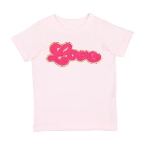 Love Script Patch Valentine's Day Short Sleeve T-Shirt