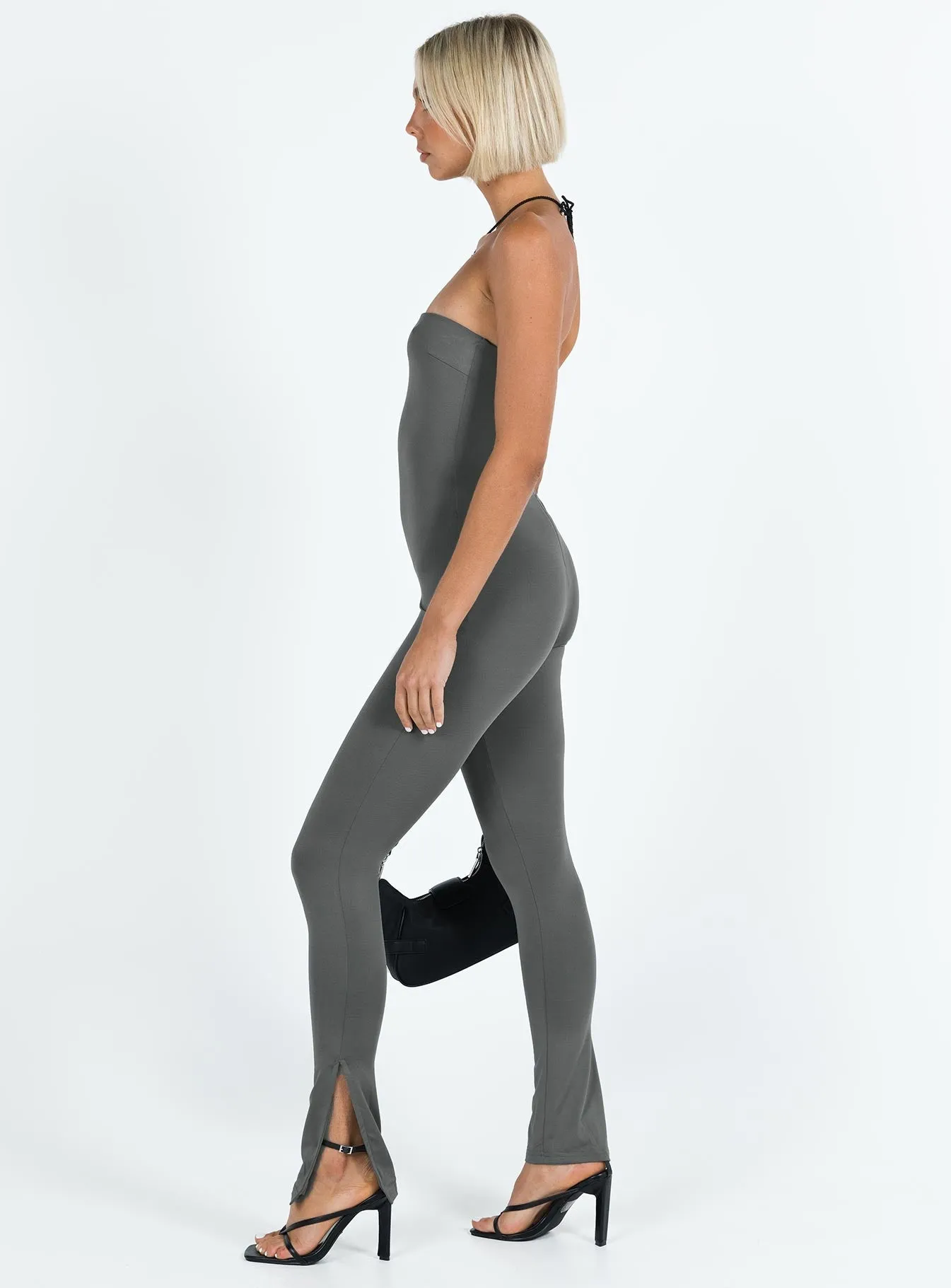 Lowry Strapless Jumpsuit Slate