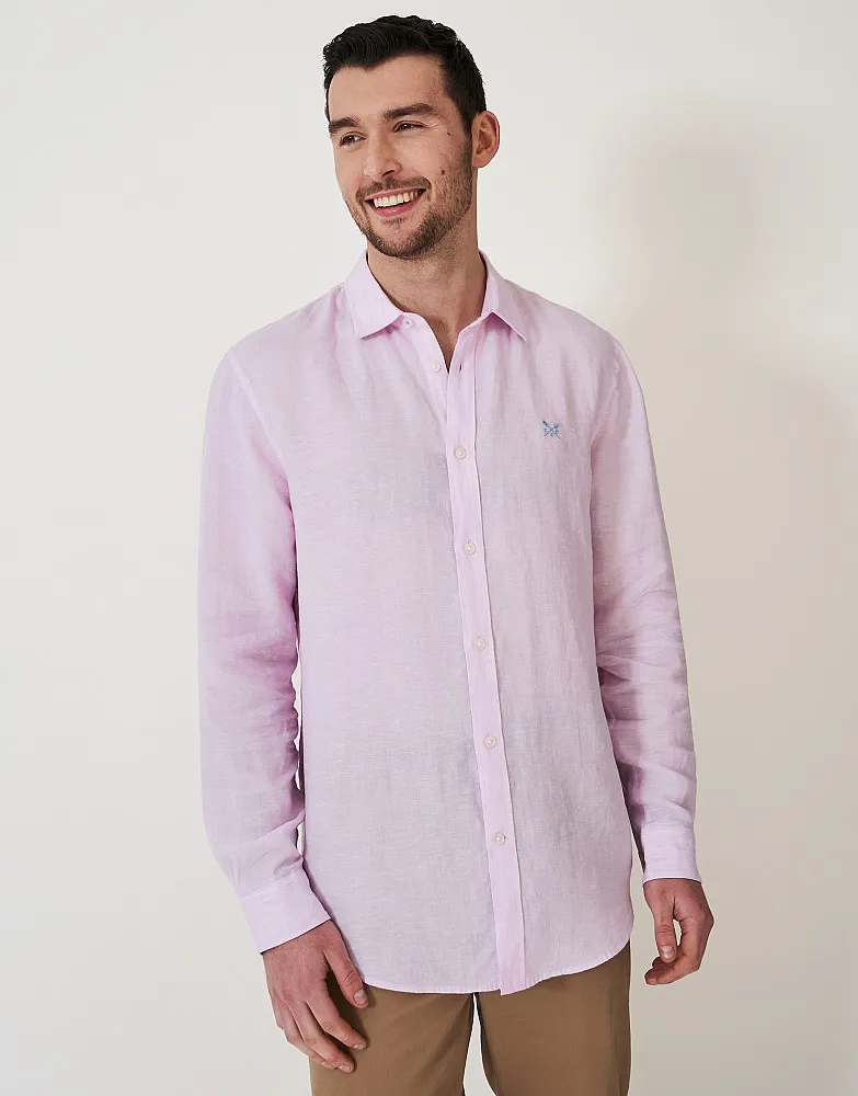 Men's Long Sleeve Linen Shirt from Crew Clothing Company