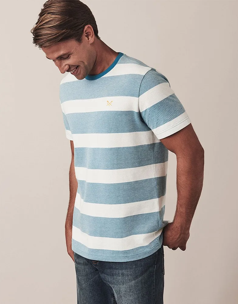 Men's Oxford Stripe T-Shirt from Crew Clothing Company