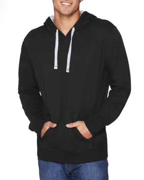 Next Level French Terry Pullover Hoody 9301 Black/ Heather Grey