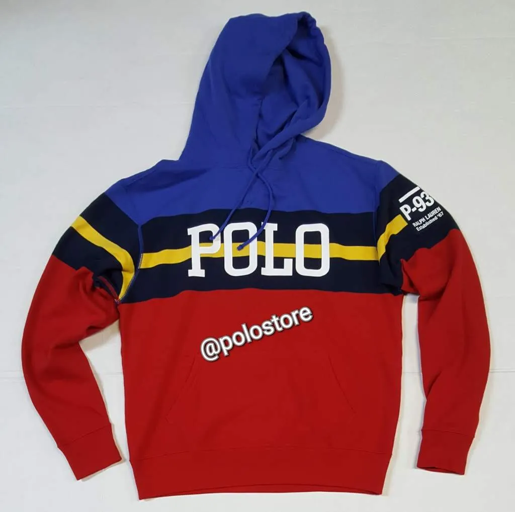 Nwt Polo Ralph Lauren Polo Spellout P-93 Patch Hoodie