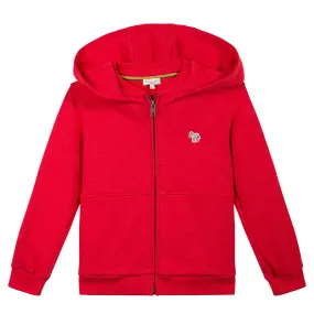 Paul Smith Junior Kids Zebra Icon Jacket with Hood in Red 5K17512-362