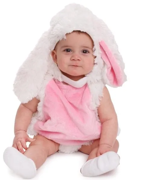 Pink and white Cozy Rabbit Costume