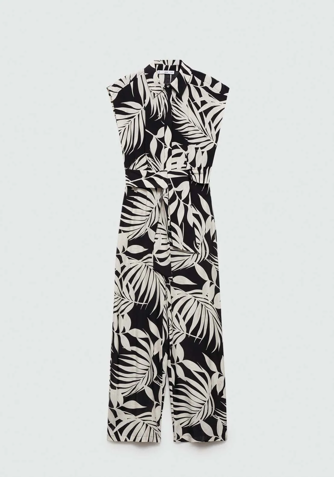 Printed jumpsuit with bow