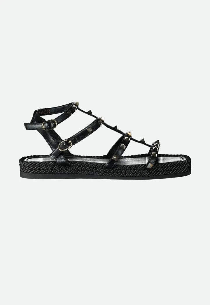 Pyramid Studded Gladiator Sandals