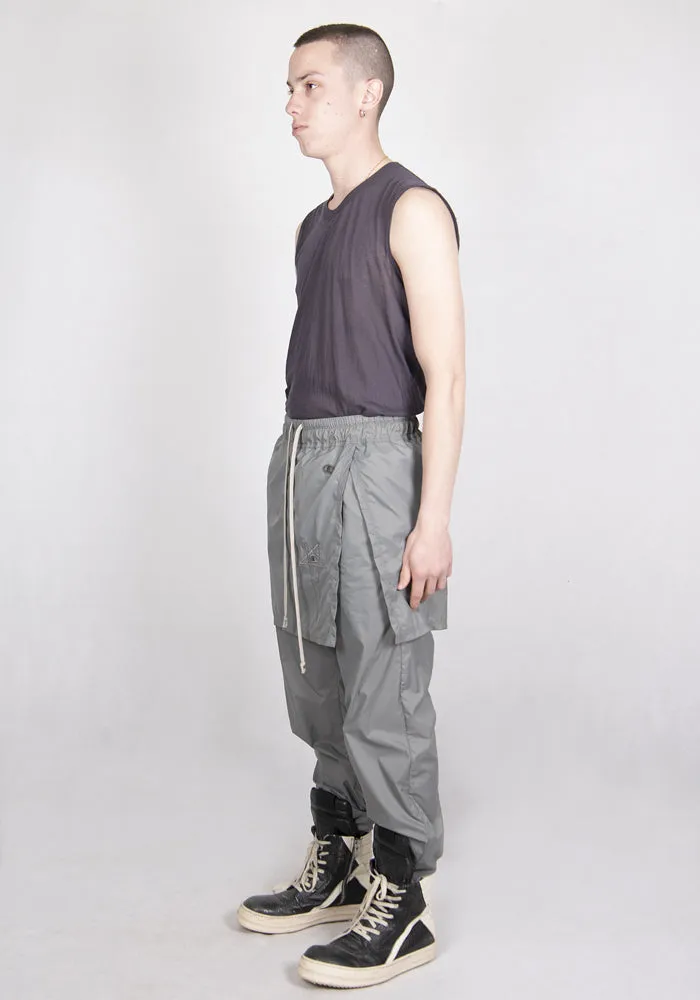 RICK OWENS x CHAMPION CM21S0017 216780 TOGA NYLON JOGGERS PANTS DUST