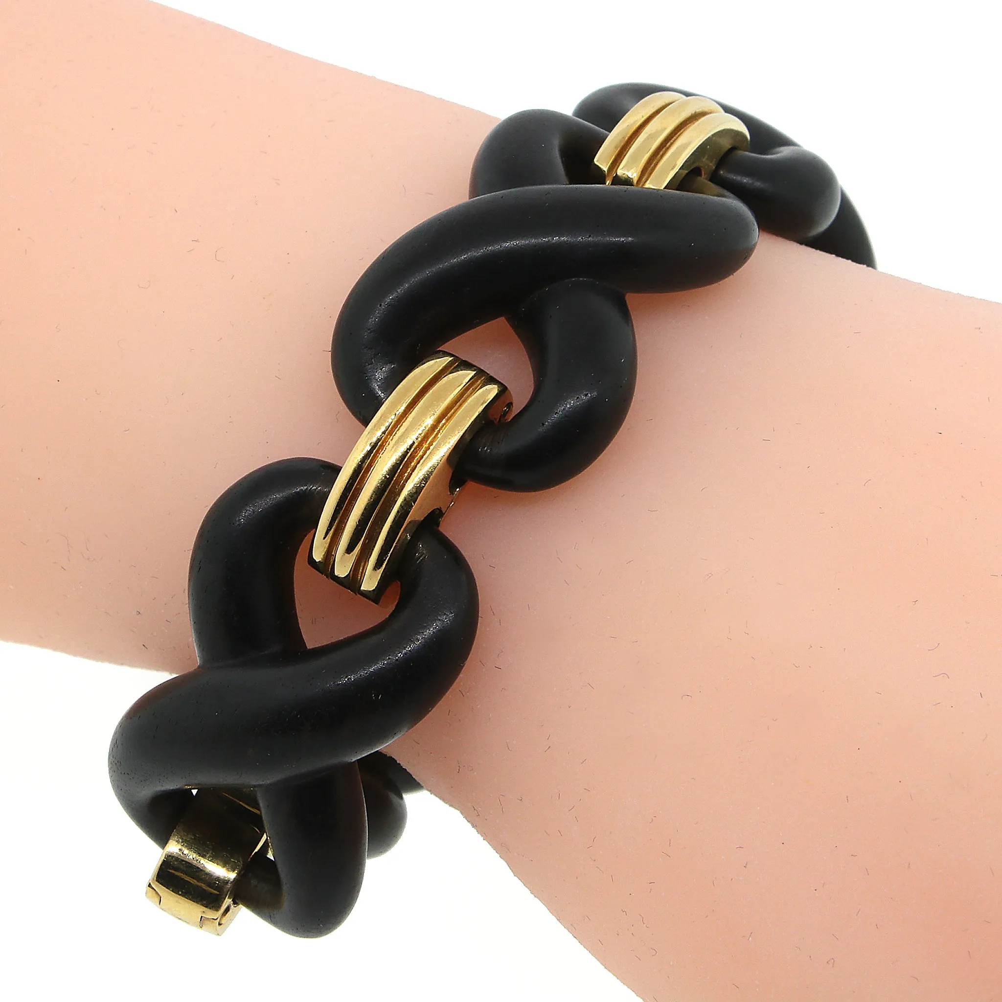 Seaman Schepps Ebony & Gold Bracelet