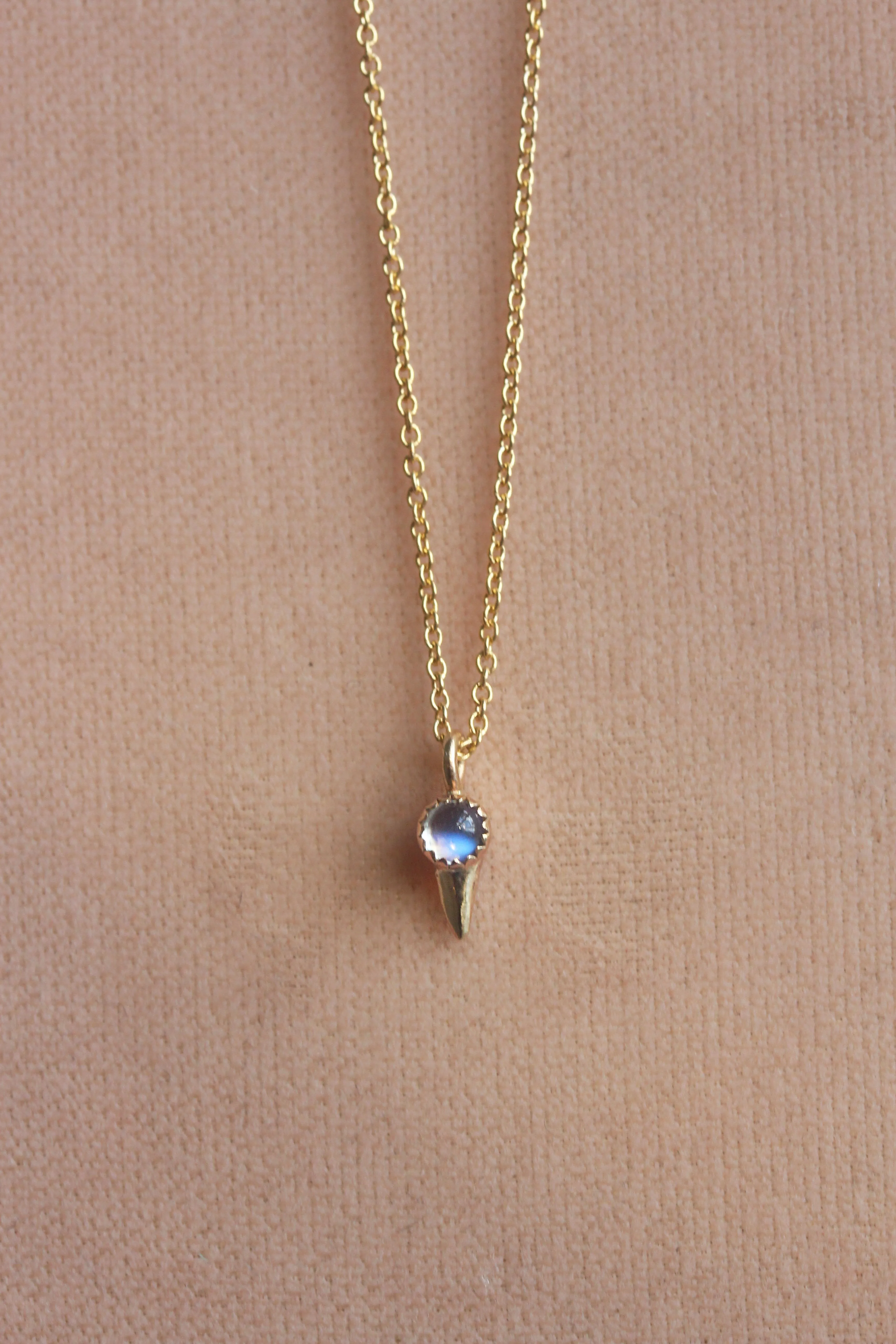 Shark Tip Necklace - Moonstone