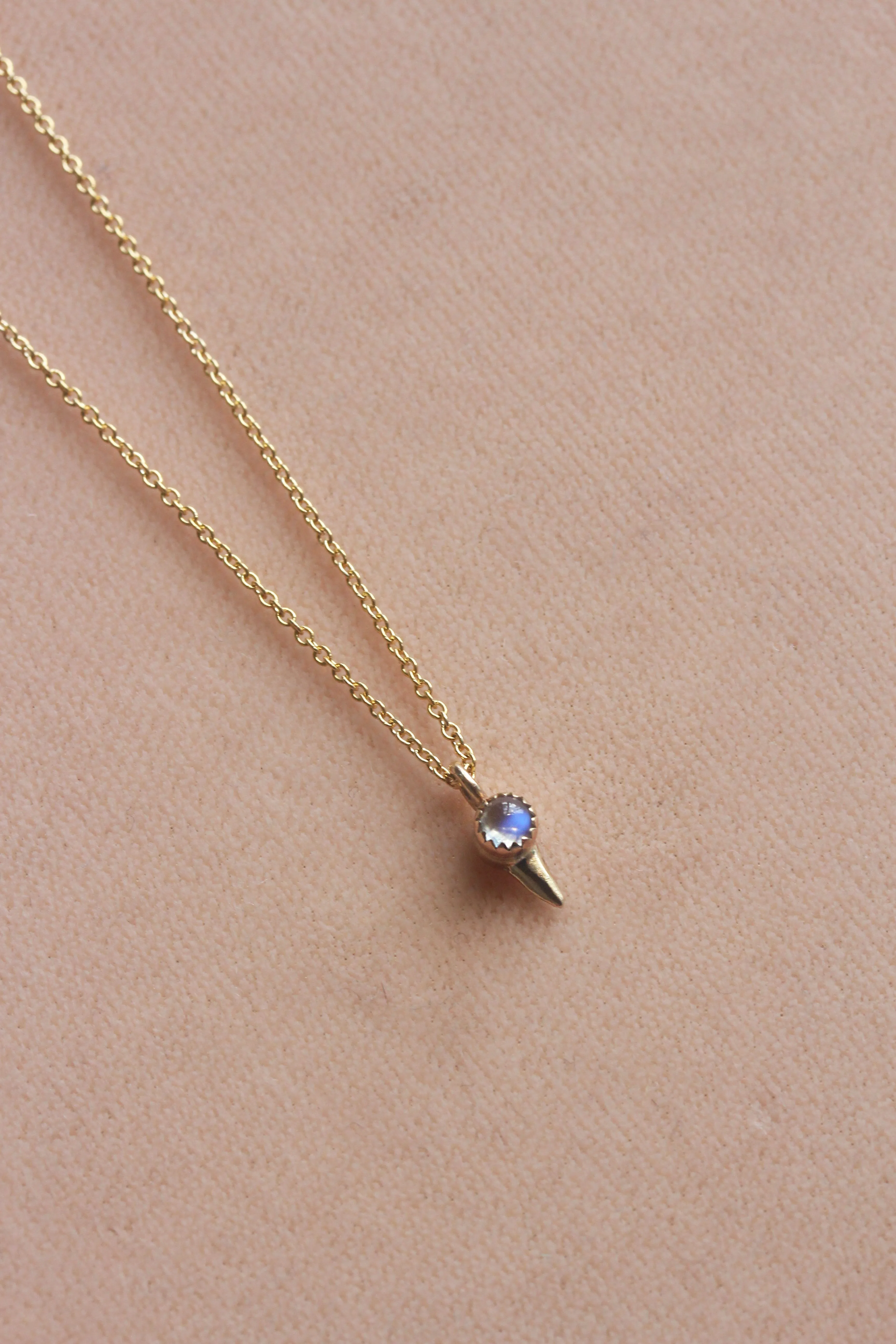 Shark Tip Necklace - Moonstone