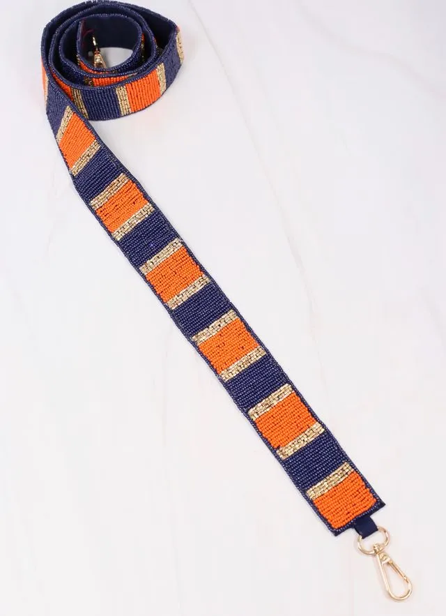 Stadium Striped Strap NAVY ORANGE