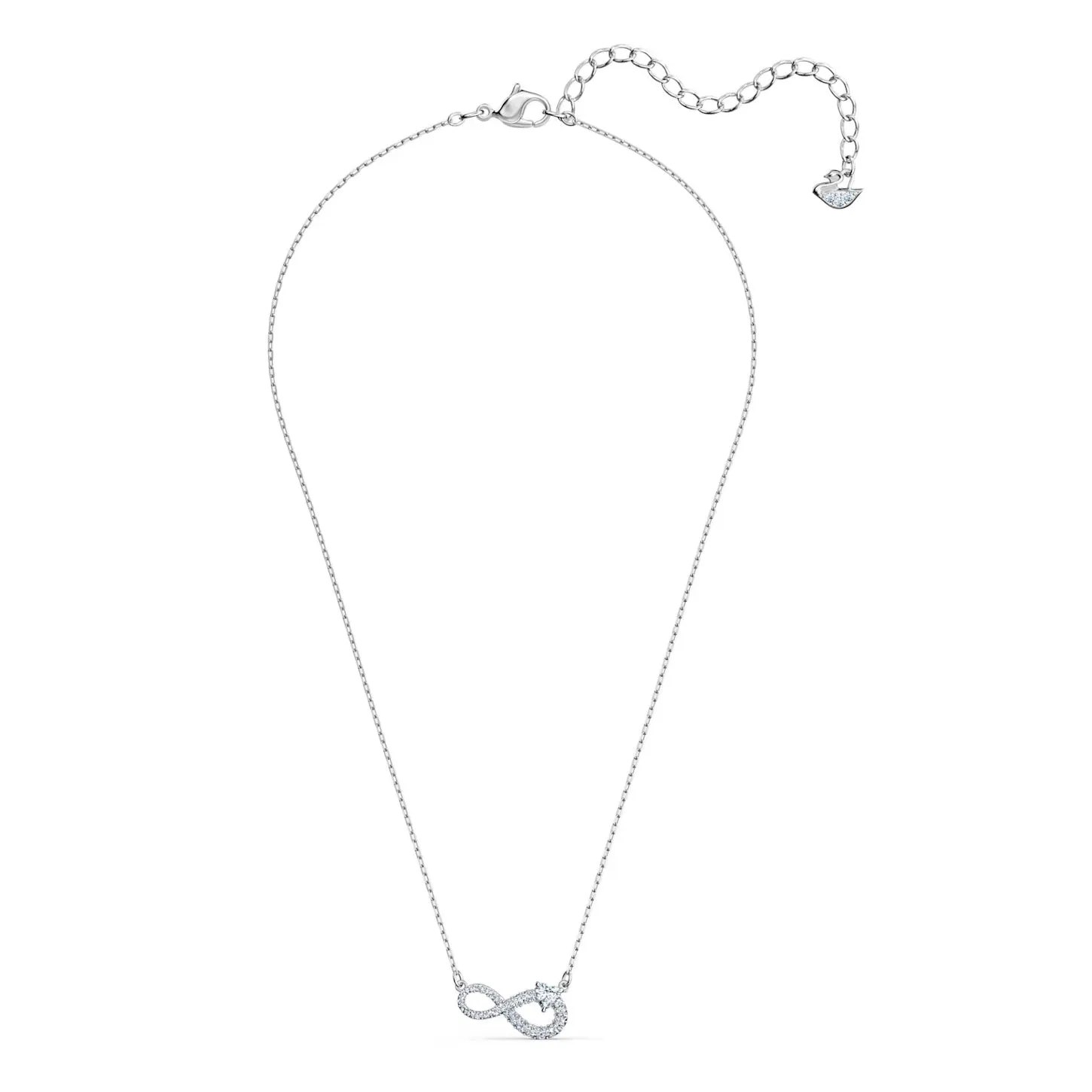 Swarovski Jewelry Necklace Infinity, White, Rhodium plated - 5520576