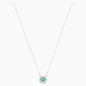 Swarovski Jewelry SPARKLING DANCE NECKLACE, Green, Rhodium -5496308