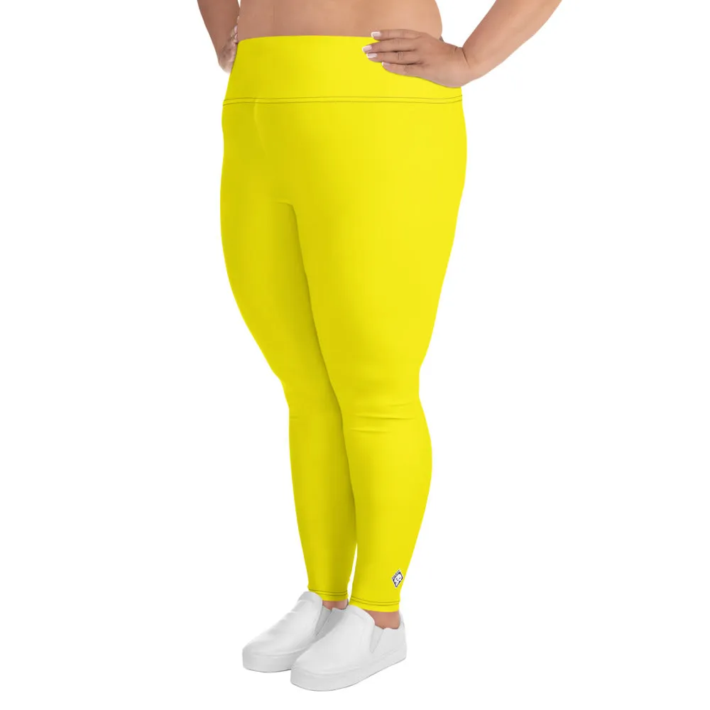 Sweat in Style: Plus Size Solid Yoga Pants for Women - Golden Sun