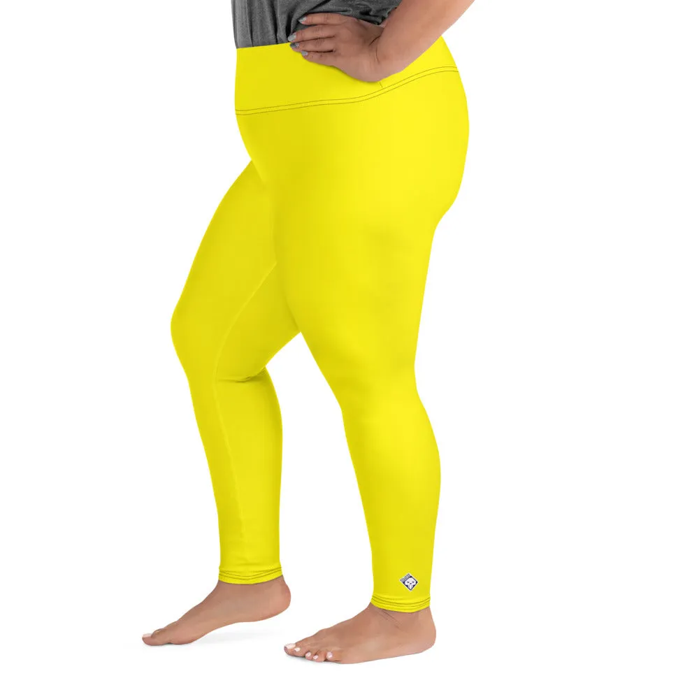 Sweat in Style: Plus Size Solid Yoga Pants for Women - Golden Sun