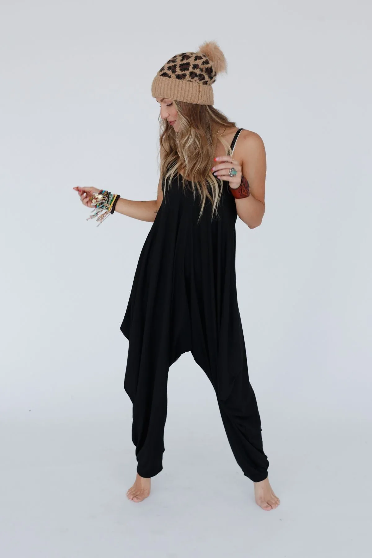 The Perfect Harem Jumpsuit - Black