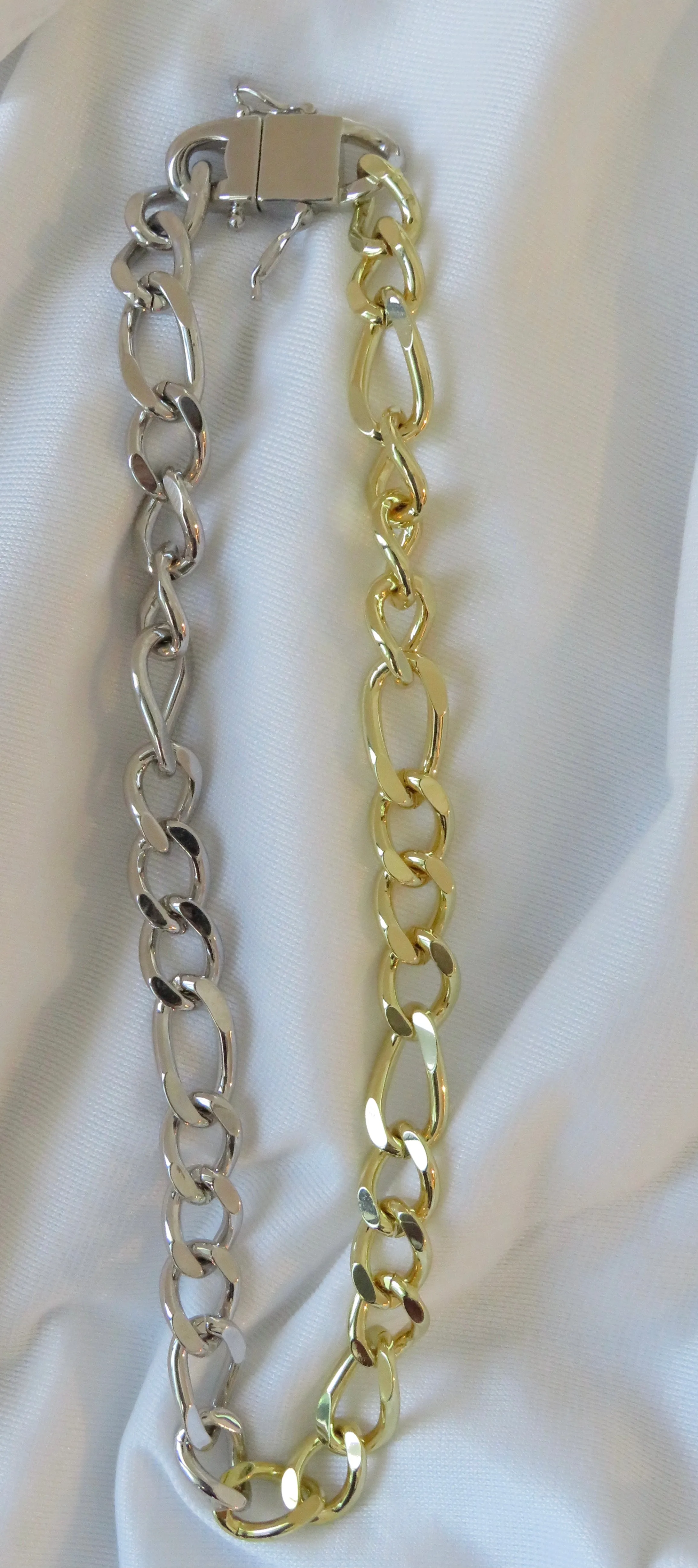 Two Toned Cuban Link Necklace