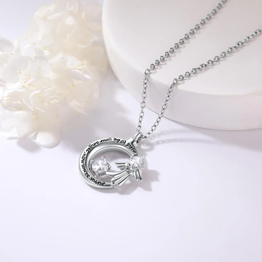 U7 Jewelry Moon Urn Pendant Cremation Necklace Celtic Cresent Memorial Locket Jewelry for Ashes Keepsake