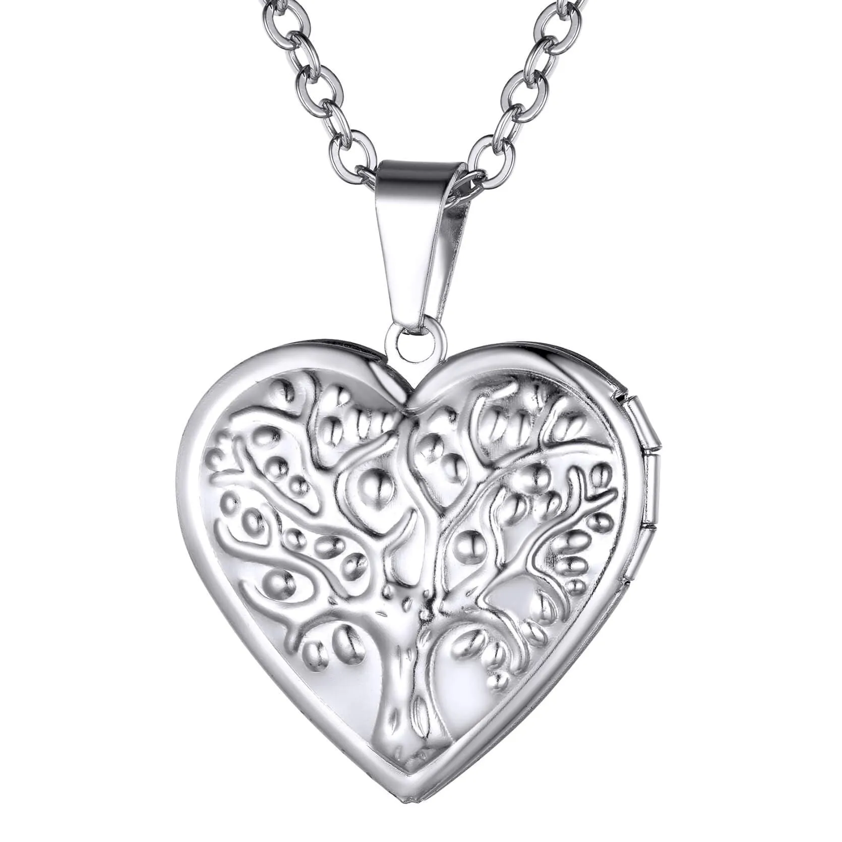 U7 Jewelry Personalized Family Tree Engraved Heart Photo Locket