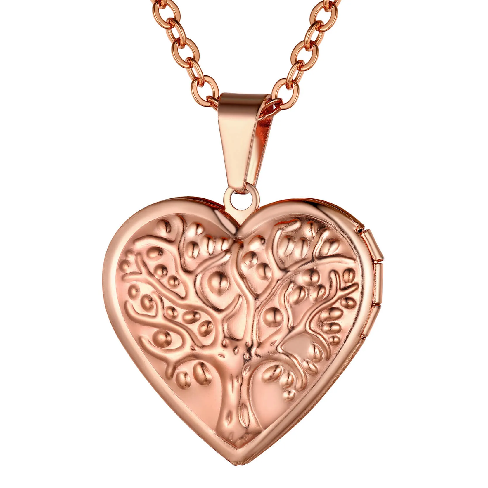 U7 Jewelry Personalized Family Tree Engraved Heart Photo Locket