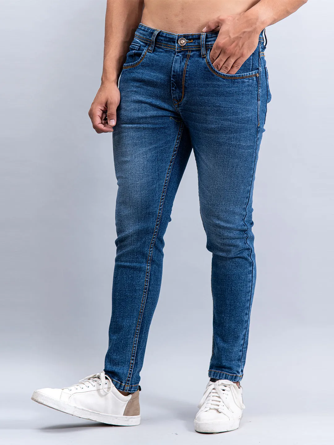 Washed Denim Men's Jeans