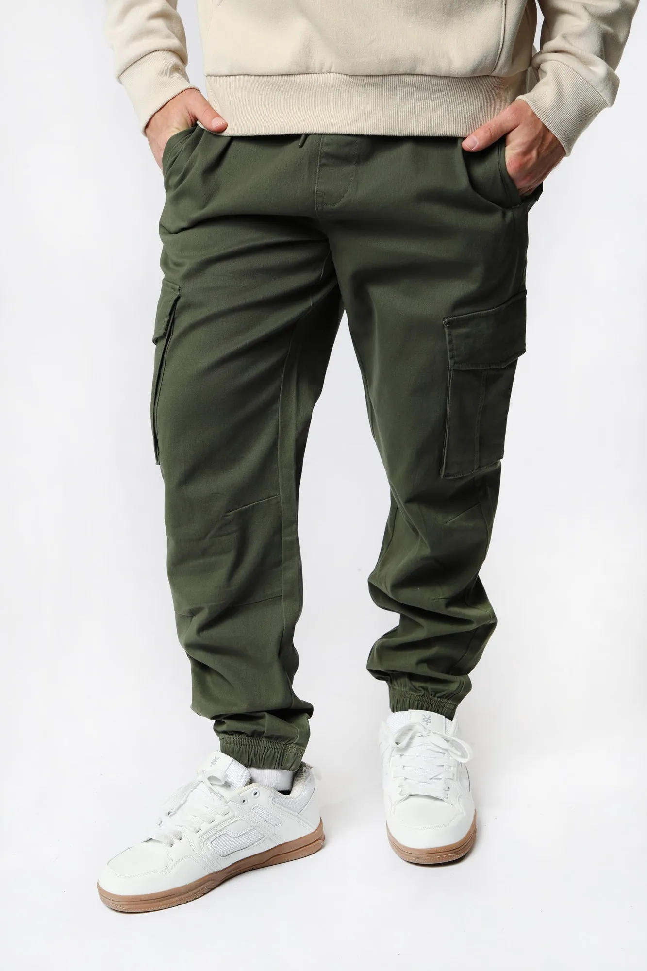 West49 Mens Twill Cargo Jogger