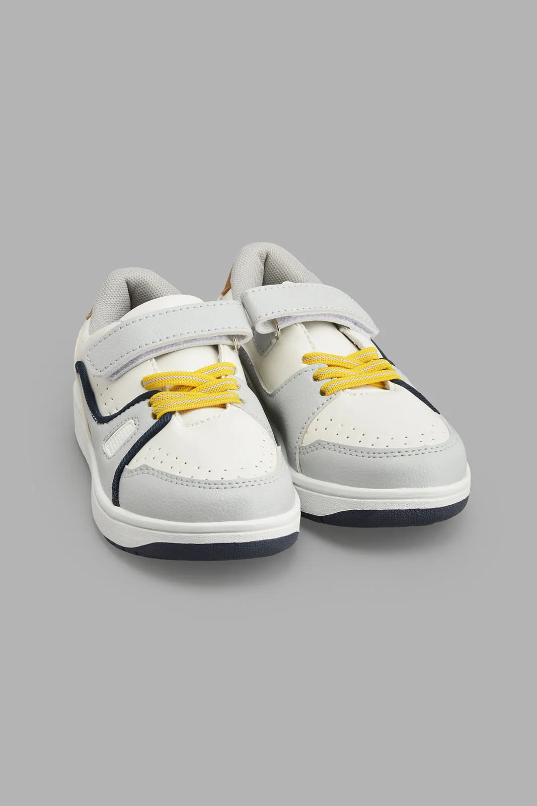 White Colour Block Sneaker