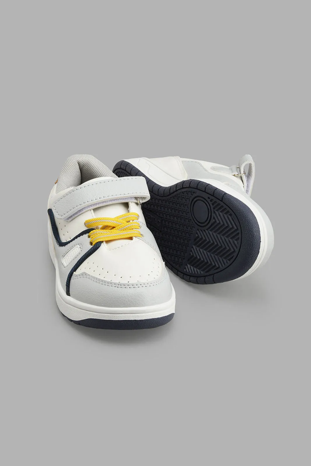 White Colour Block Sneaker