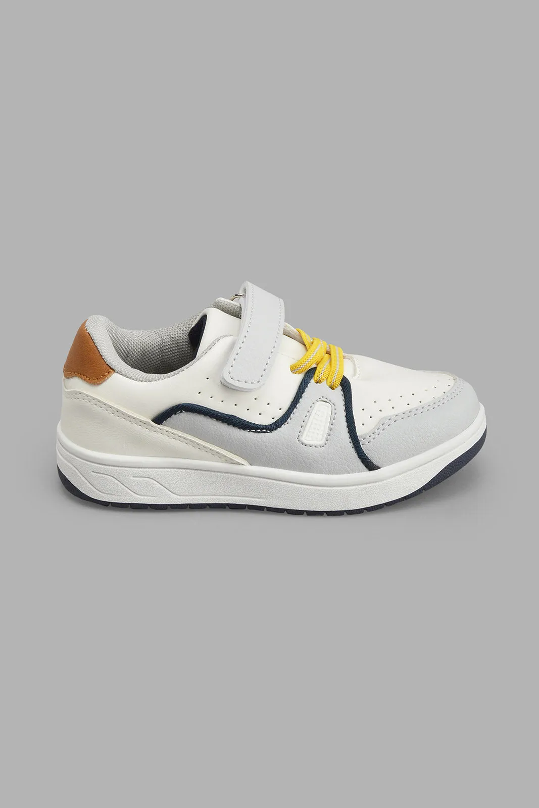 White Colour Block Sneaker