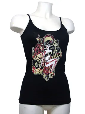 Women's Black Top Viva Los Muertos