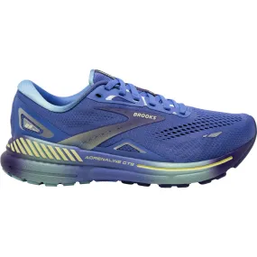 Women's Brooks Adrenaline GTS 23, Baja Blue/Wisteria/Yellow Lime, 12 B Medium