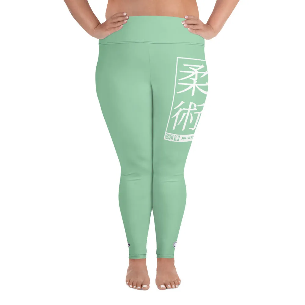 Women's Plus Size Yoga Pants Workout Leggings For Jiu Jitsu 010 - Vista Blue