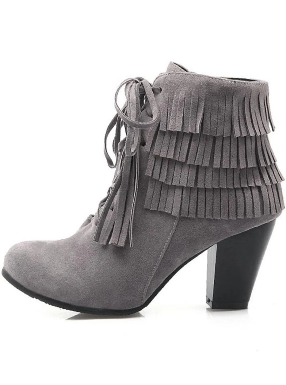 Women's Suede Lace Up Ankle Boots By Liv and Mia