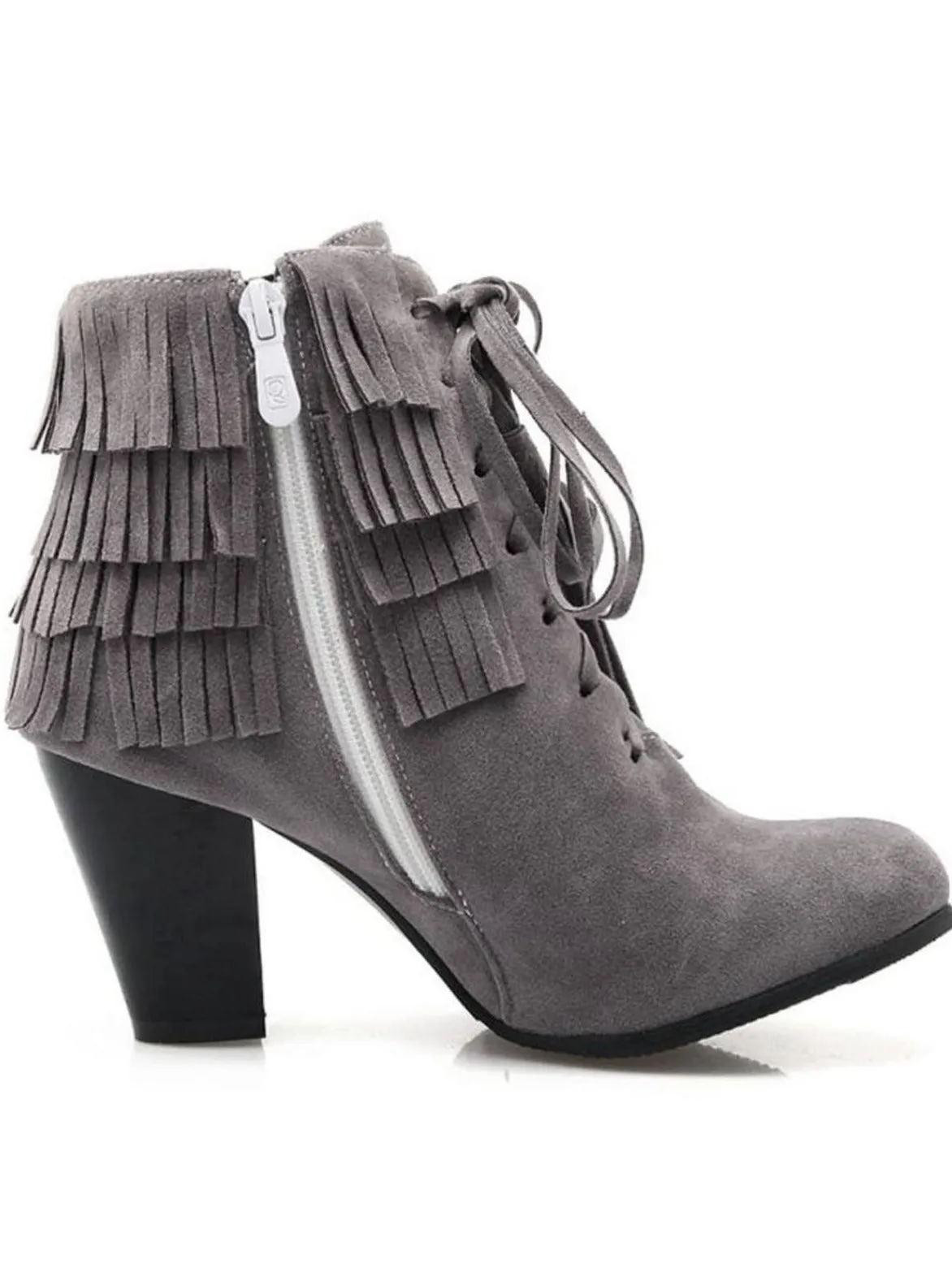 Women's Suede Lace Up Ankle Boots By Liv and Mia