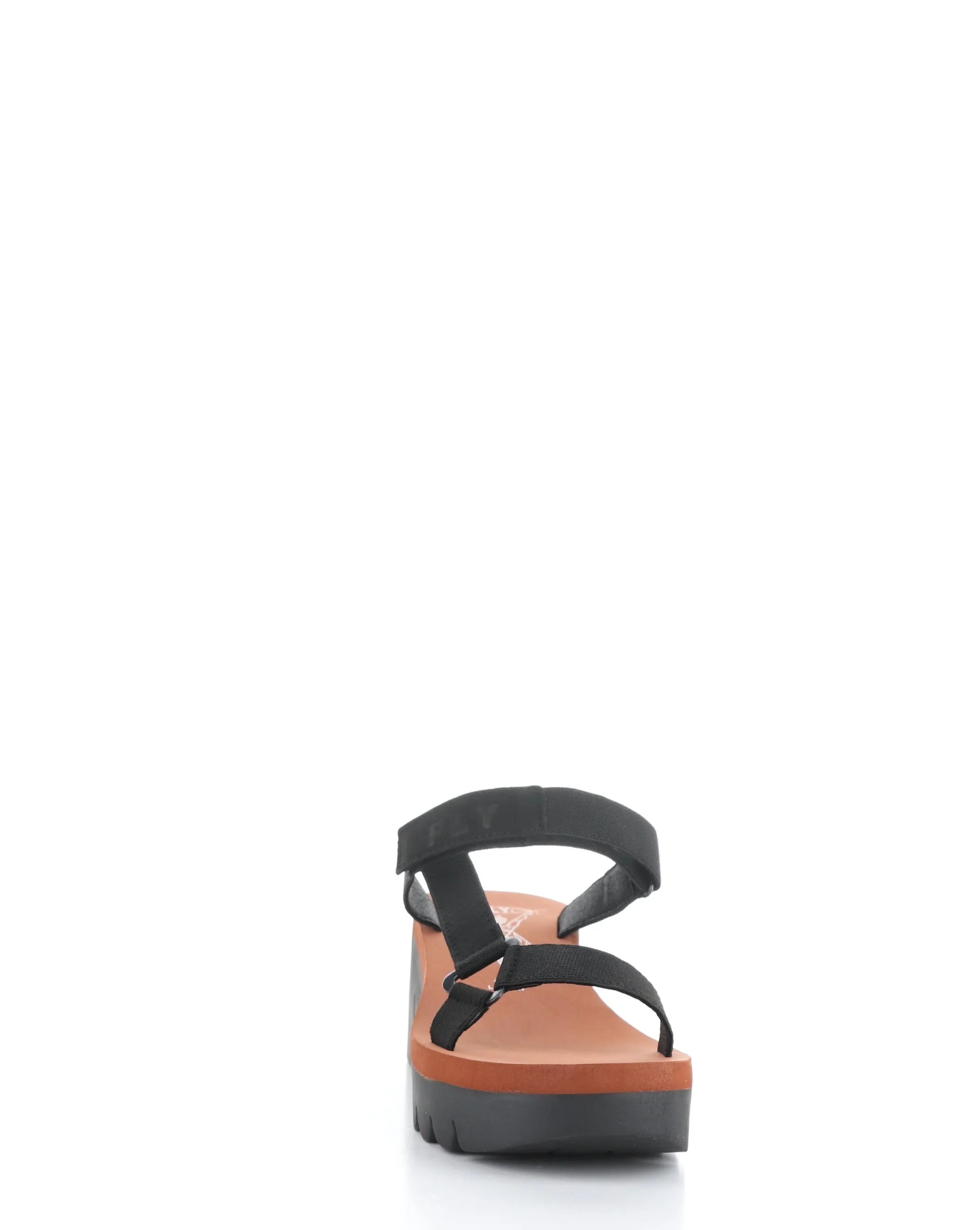 YAKA037FLY 000 BLACK Round Toe Sandals