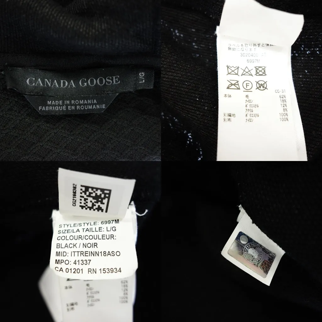 中古◆カナダグース ボアフリースパーカー アインズワースフーディ メンズ ブラック サイズL 6997M CANADA GUUSE Ainsworth Hoody【AFB12】